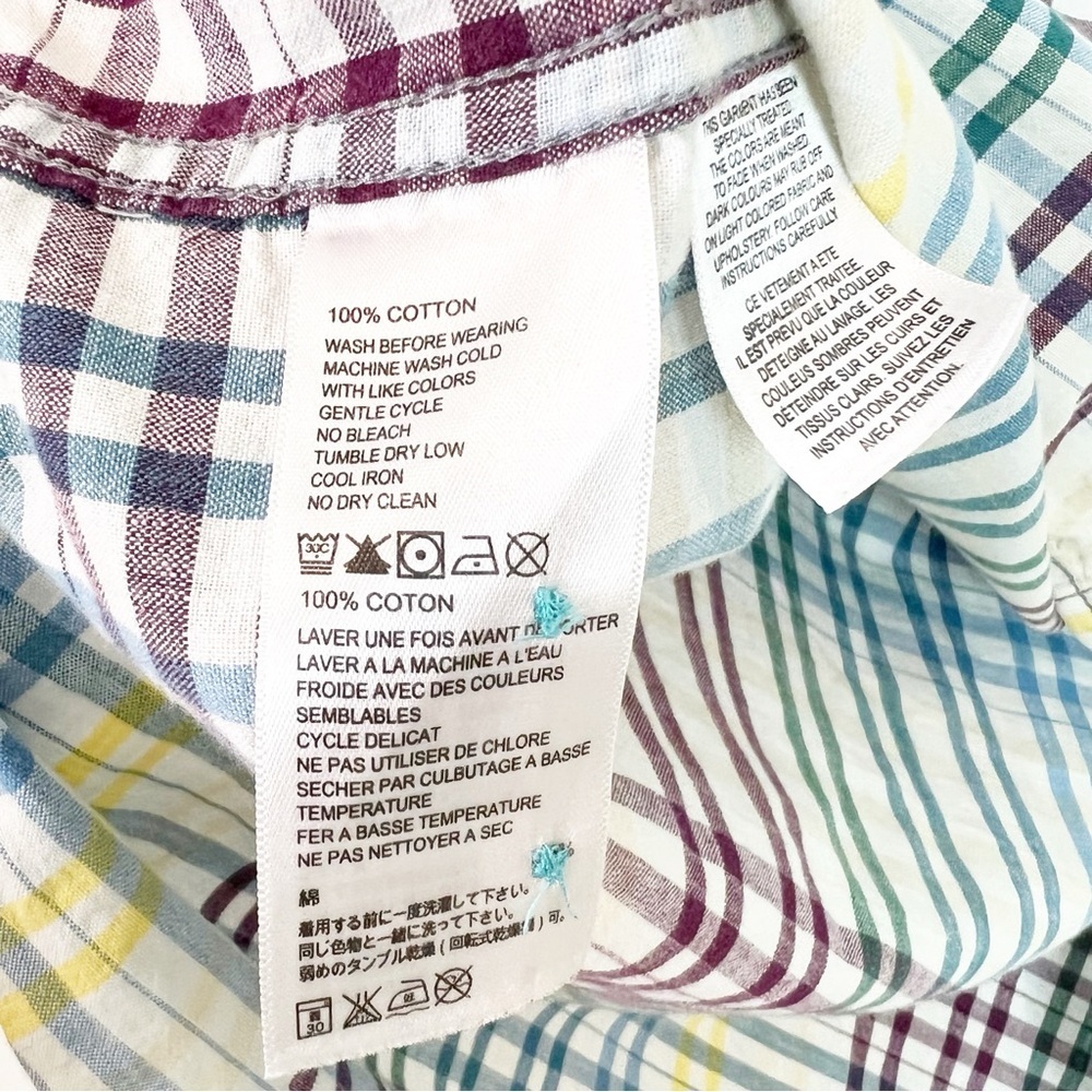 TOMMY BAHAMA RUM ISLAND SHIRT MULTICOLOR CHECK PATTERN BUTTON FRONT MENS XL - Picture 5 of 7